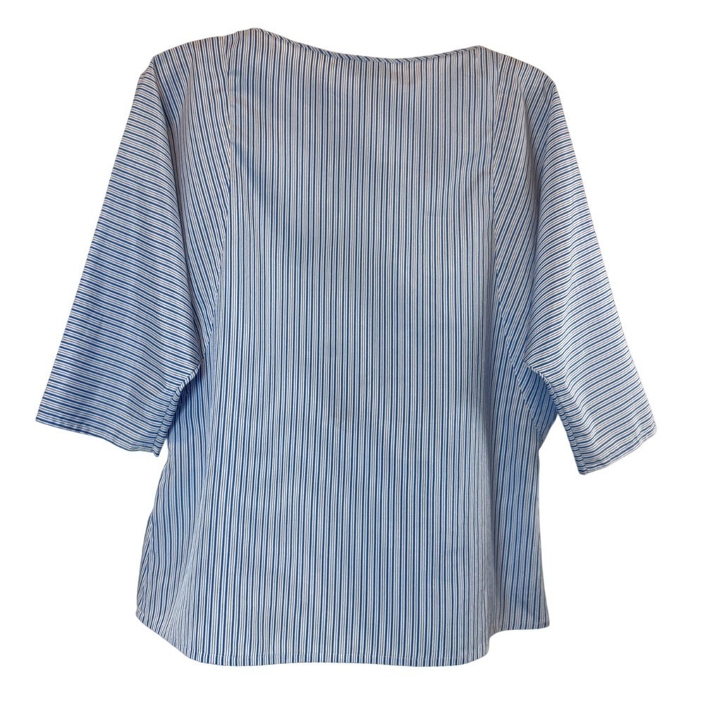 Andre Christian Paris Blue Top Blouse Womens Preppy Lightweight Retro Size M - Picture 6 of 6